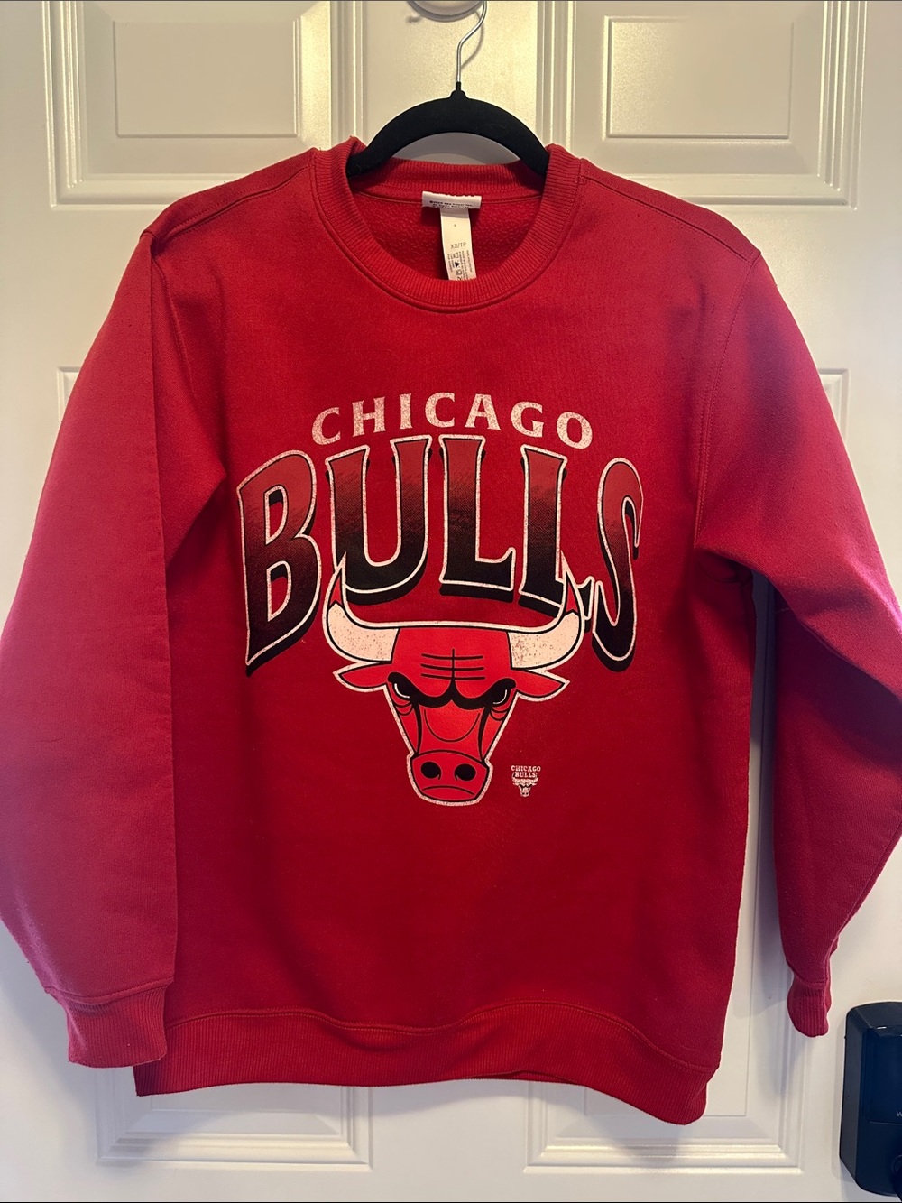 Y2K NBA Chicago Bulls Red Crewneck Sweatshirt with Team Logo